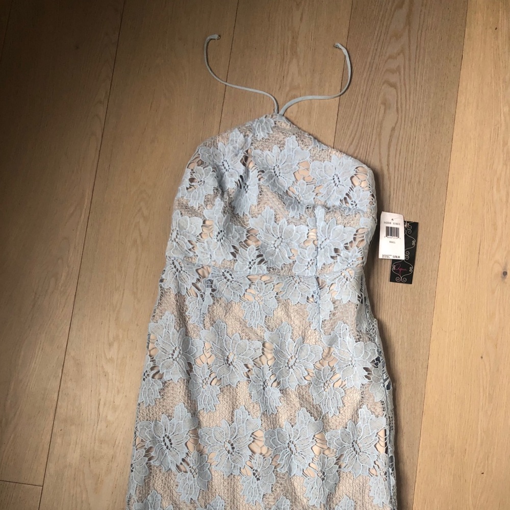 Beautiful Baby Blue Halter Dress- SZ Small